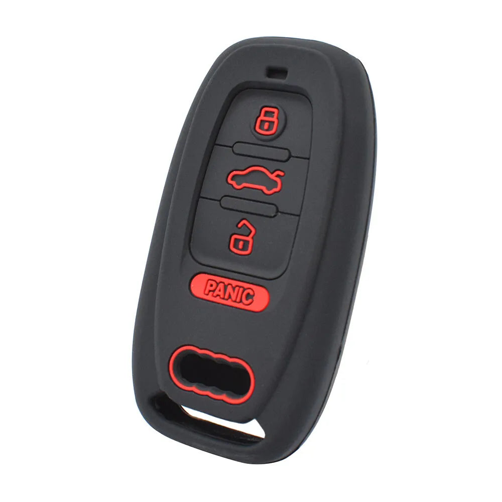 Audi A4 S4 A6 S6 A7 A8 Q5 Fob Sleeve Jacket Silicone Key Cover Remote Case