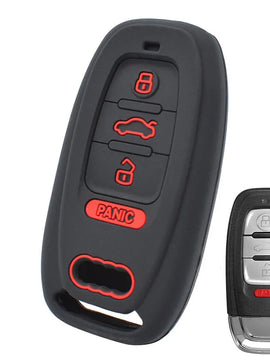 Audi A4 S4 A6 S6 A7 A8 Q5 Fob Sleeve Jacket Silicone Key Cover Remote Case