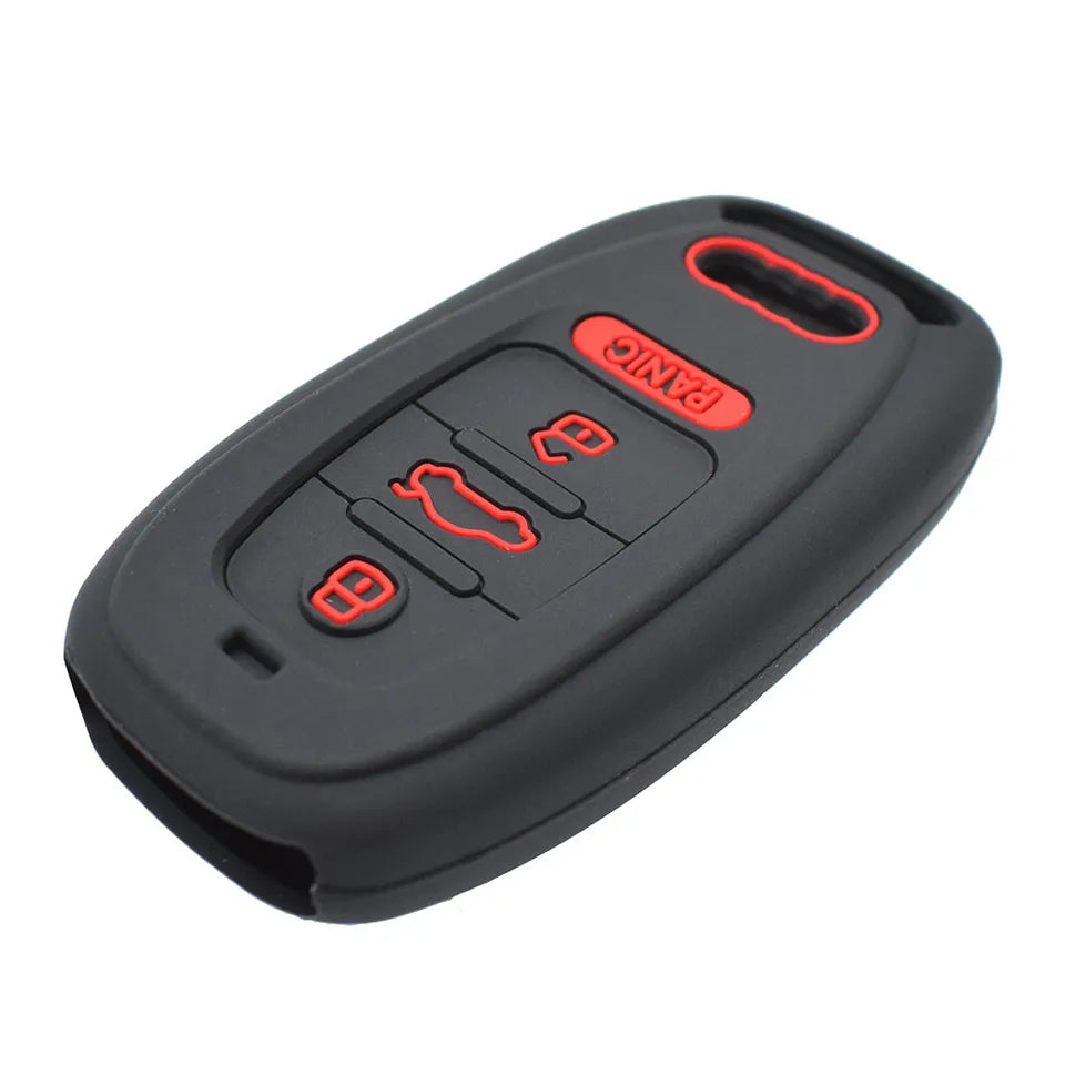 Audi A4 S4 A6 S6 A7 A8 Q5 Fob Sleeve Jacket Silicone Key Cover Remote Case