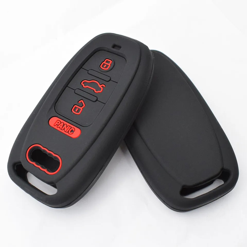 Audi A4 S4 A6 S6 A7 A8 Q5 Fob Sleeve Jacket Silicone Key Cover Remote Case