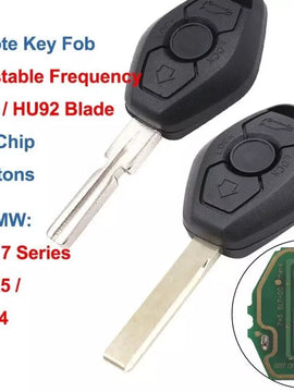 BMW ID44 Chip EWS Remote Key Fob 3 Buttons 315-433MHz