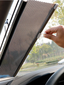 Car retractable sunshade, heat insulation curtain, window sunscreen automatic retractable shutter, sunshade