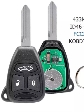 Chrysler Jeep Dodge 2005 Remote Key 3 Button 433MHz HITAG 2 - ID46 -PCF7941 Transponder FCC ID: OHT692713AA