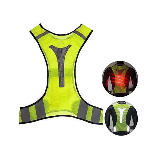 NEW Outdoor High Visibility Flashing Led Running, Cycling, Motorbike Reflective Safety Vest with LED Reflective Stripes for Night