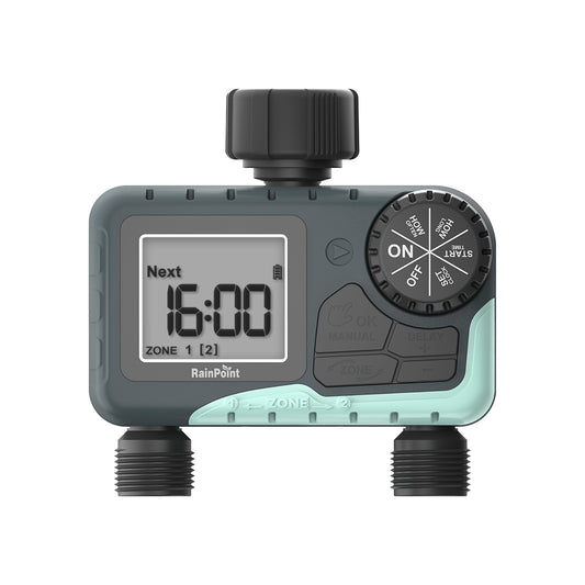 New 2 zone digital sprinkler timer controller hose water timer water timer for green hut and outdoor use