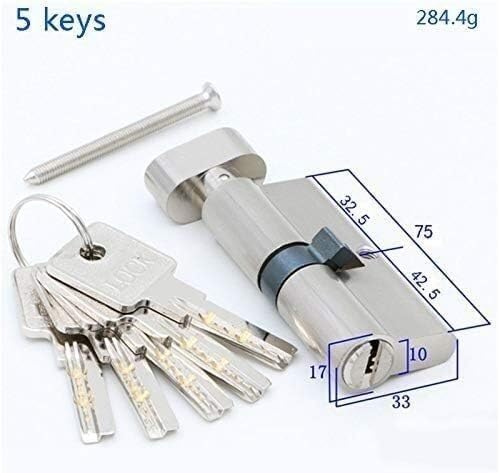 Cylinders Lock for Size 70 (30/40)mm Thickness Replacement Lock for Chinese Upvc Doors 5Keys