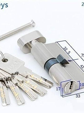 Cylinders Lock for Size 70 (30/40)mm Thickness Replacement Lock for Chinese Upvc Doors 5Keys