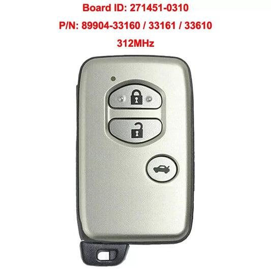 Toyota Camry, Crown, Mark X 2008 Smart Key PCB 271451-0310 3 Buttons 312MHz