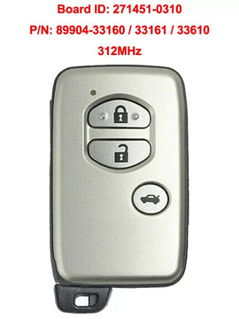 Toyota Camry, Crown, Mark X 2008 Smart Key PCB 271451-0310 3 Buttons 312MHz